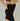 czarne prążkowane damskie body basic "Black"