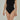 czarne prążkowane damskie body basic "Black"