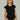 czarne prążkowane damskie body basic "Black"