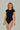 czarne prążkowane damskie body basic "Black"