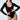 czarne damskie body z dekoltem v "Black"