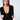 czarne damskie body z dekoltem v "Black"