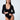 czarne damskie body z dekoltem v "Black"