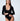 czarne damskie body z dekoltem v "Black"