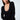 czarne damskie body z dekoltem v "Black"