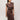 pudełkowa sukienka midi z gładkiej bawełny "Chocolate"