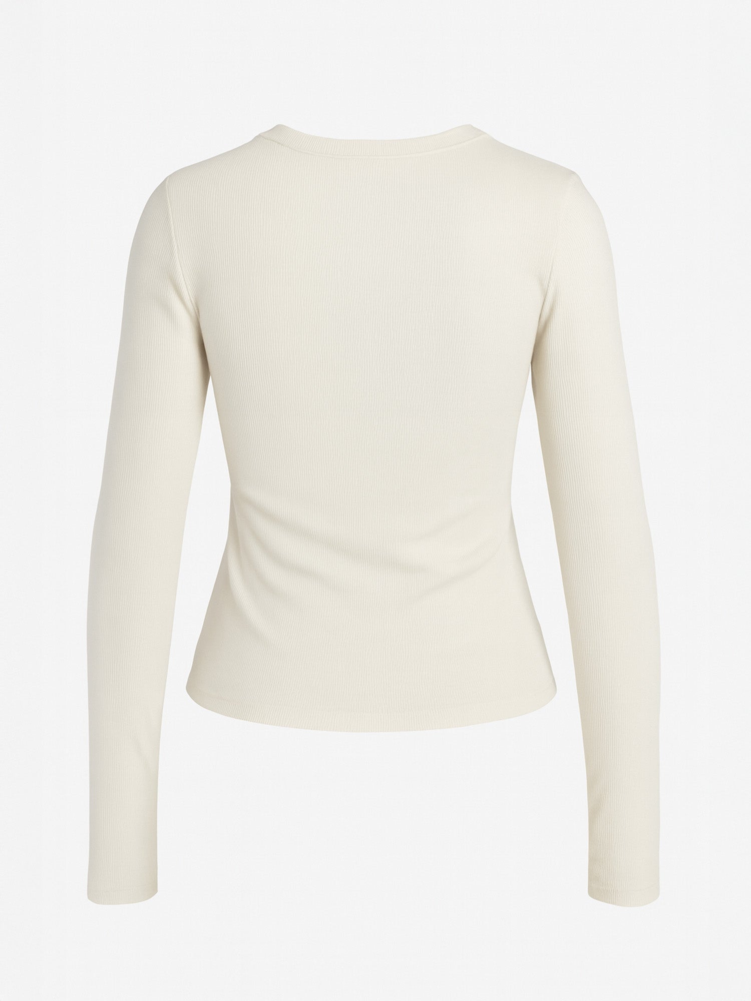 Helsa - prążkowany kardigan z falistym wykończeniem -  ECRU