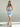 Soho - prążkowana sukienka mini z kwadratowym dekoltem - BABY BLUE