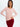 Eos - prążkowany top basic z długim rękawem - PINK MELANGE