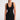 długa do kostek klasyczna sukienka maxi z okrągłym i głębokim dekoltem "Black"