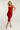 czerwona ściągaczowa sukienka za kolano na ramiączkach "Red"