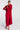 Lily - prążkowany długi kardigan basic - Red