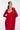 Lily - prążkowany długi kardigan basic - Red