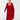 Lily - prążkowany długi kardigan basic - Red
