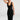 długa do kostek klasyczna sukienka maxi z okrągłym i głębokim dekoltem "Black"