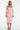 dopasowana sukienka midi za kolano z prążkowanej bawełny z kwadratowym dekoltem w kolorze różowym "Pink"