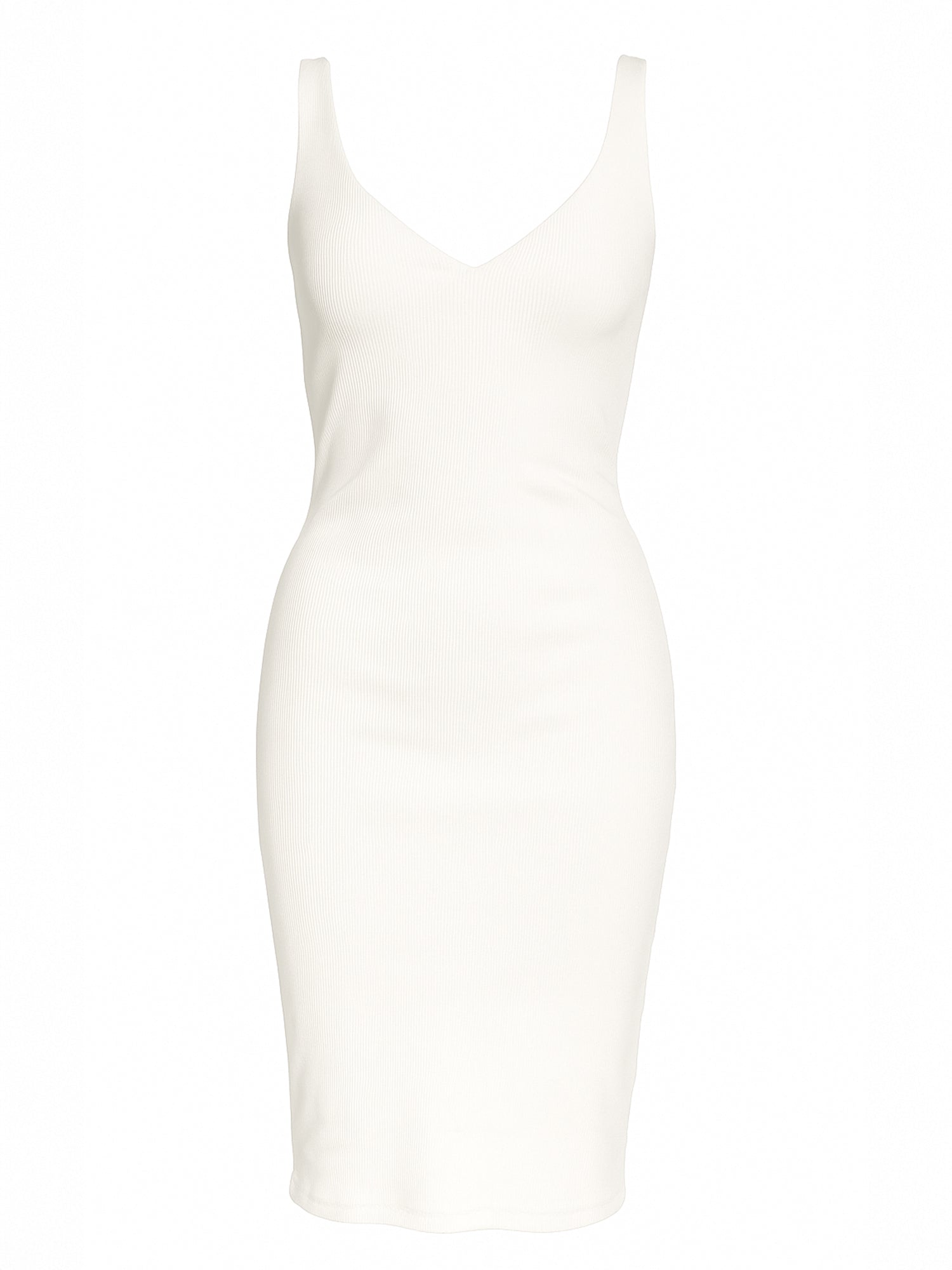 Lancerta - Ribbed Mimi Dress with Heart Neckline 