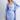Lily - prążkowany długi kardigan basic - Baby Blue