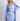 Lily - prążkowany długi kardigan basic - Baby Blue