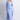 Lily - prążkowany długi kardigan basic - Baby Blue