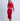 klasyczna ołówkowa spódnica midi dopasowana do ciała z wysokim stanem "Red"