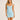 Soho - prążkowana sukienka mini z kwadratowym dekoltem - BABY BLUE