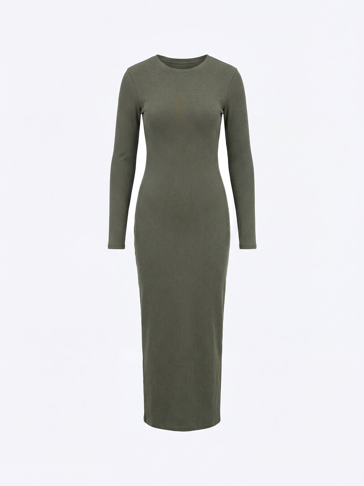 Eos - klasyczna prążkowana sukienka maxi