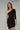 czarna sukienka mini ze ściągacza z ukośnym dekoltem "Black"