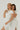 biała ściagaczowa sukienka midi rozpinana na napy "Ecru"
