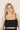 czarny damski crop top na ramiączkach basic "Black"