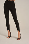 czarne dopasowane legginsy kobiece ze ściągacza "Black"