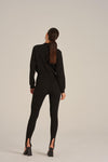 czarne dopasowane legginsy kobiece ze ściągacza "Black"