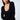 czarne damskie body z dekoltem v "Black"