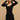 czarna sukienka midi z dekoltem z modalu "Black"