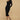 czarna sukienka midi asymetryczny dekolt z modalu "Black"