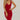 czerwona długa do kostek klasyczna sukienka maxi z dekoltem "Red"
