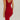 czerwona długa do kostek klasyczna sukienka maxi z dekoltem "Red"