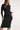 czarna ściagaczowa sukienka za kolano basic "Black"