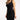 marszczona na boku sukienka mini z asymetrycznym zakończeniem i kopertowym dekoltem w kształcie V "Black"